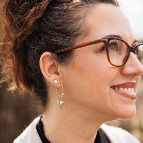 Gemstone Droplets Earrings