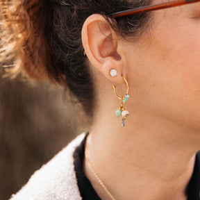 Gemstone Droplets Earrings