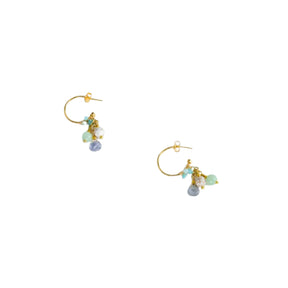 Gemstone Droplets Earrings
