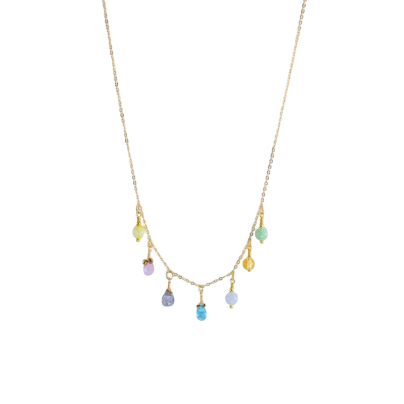 Gemstone Droplets Necklace