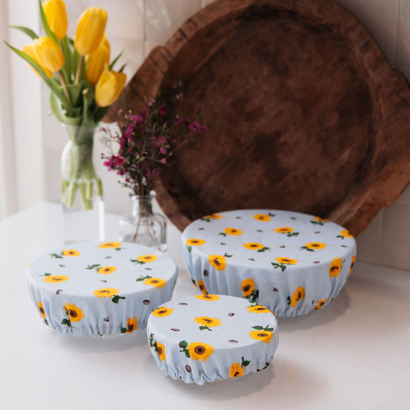 Reusable Upcycled Cotton Bowl Covers