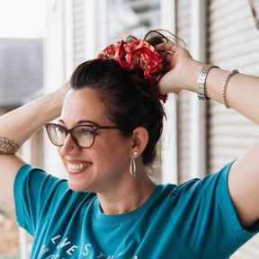 Doubled Layer Upcycled Fabric Scrunchie