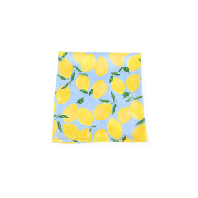 Upcycled Satin Lemon Print Scarf