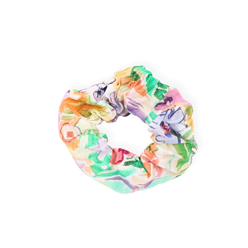 Springtime Upcycled Fabric Scrunchie