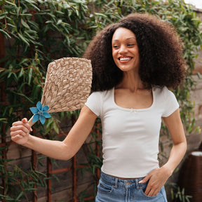 Palm Leaf Hand Fan