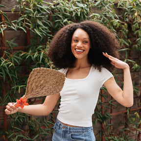 Palm Leaf Hand Fan