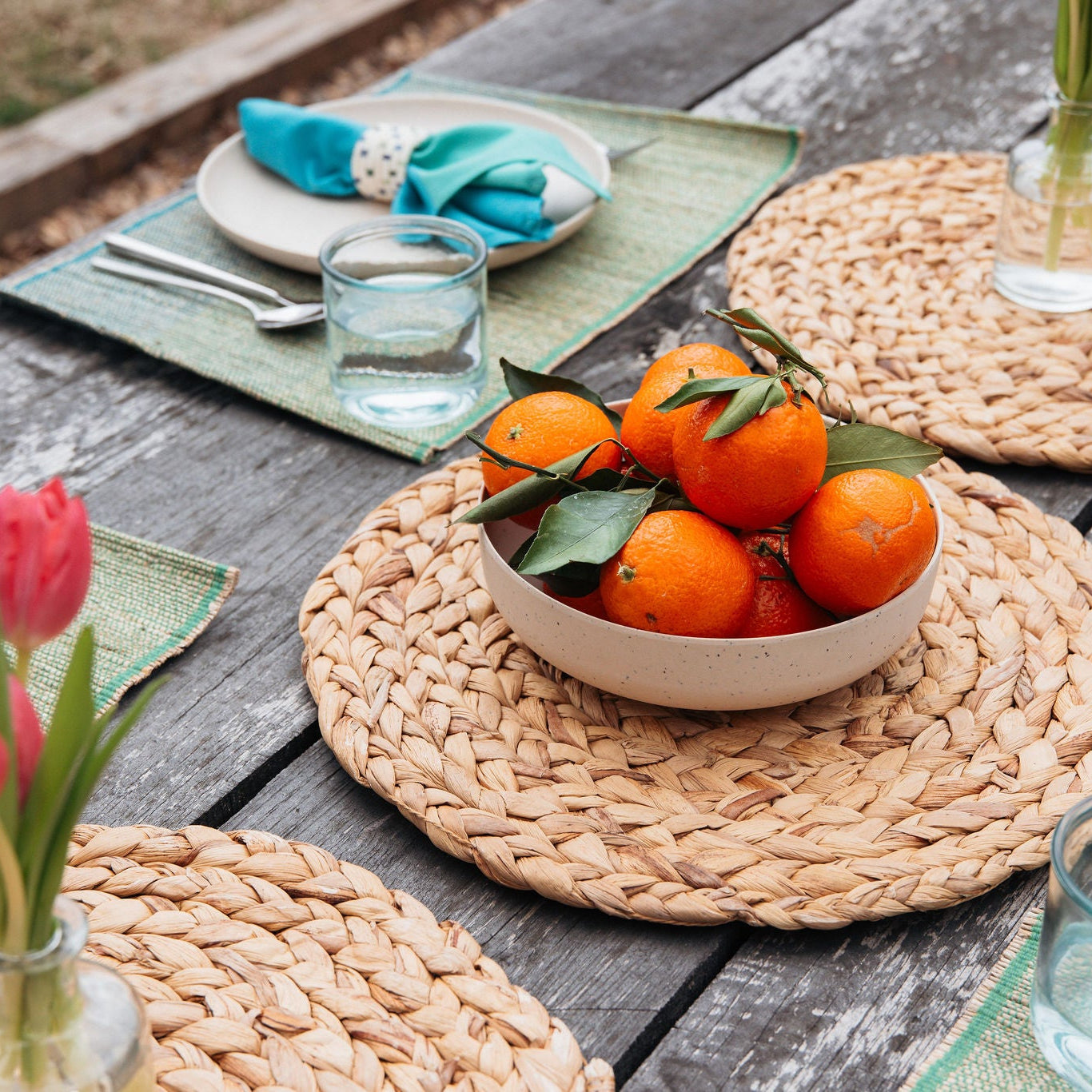 Two Tone Sky Cotton Napkin Set