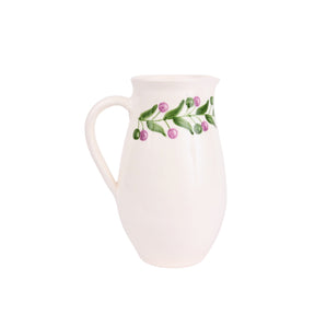 Ceramic Hand Painted Olive Branch Pitcher
