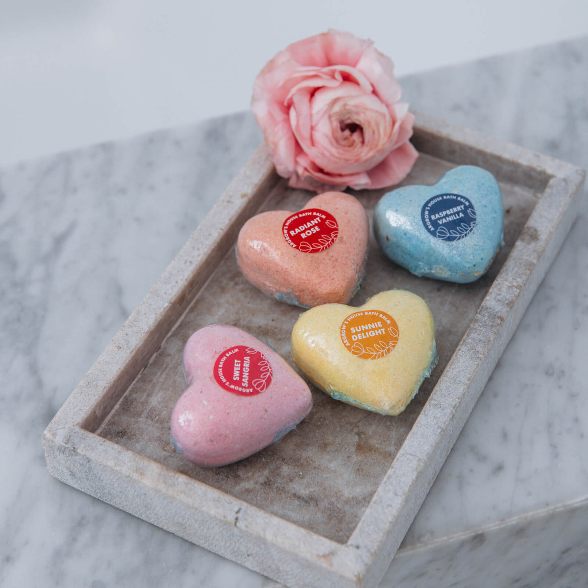 Handcrafted Rosey Radiance Bath Balm Set