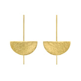 Handmade Hammered Brass Earrings