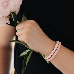 Hand Beaded Pink Bracelet