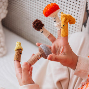 Handcrafted Mushroom Finger Puppets
