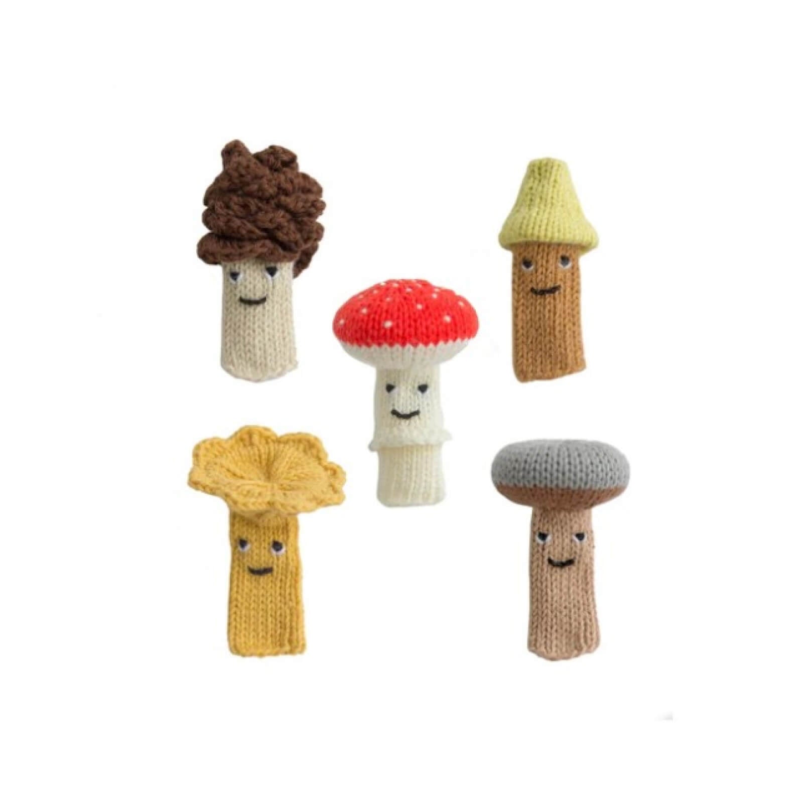 Handcrafted Mushroom Finger Puppets