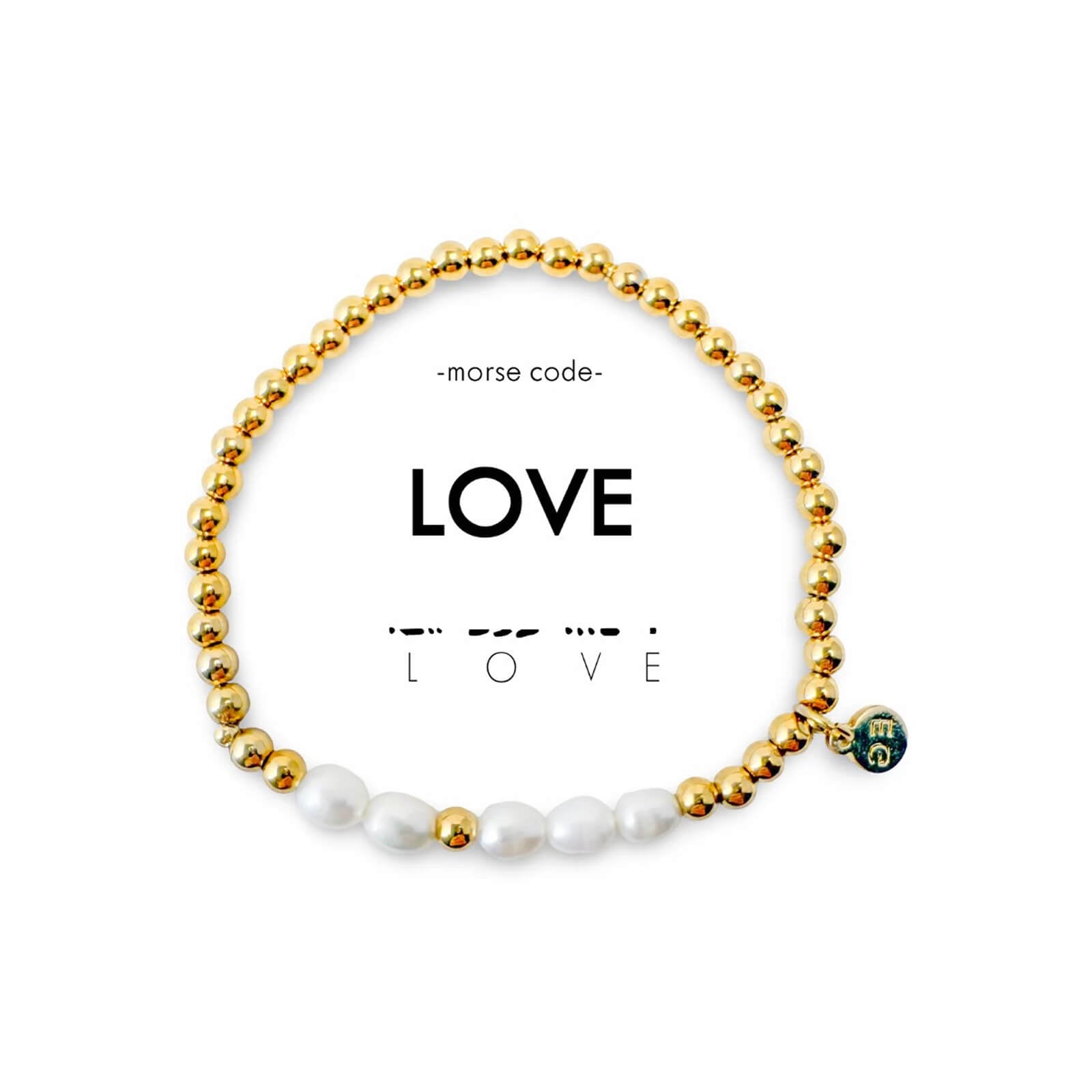 Handmade Morse Code Love Beaded Bracelet