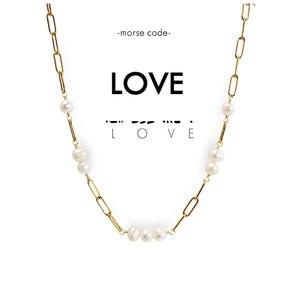 Handmade Paperclip Chain and Pearl Necklace