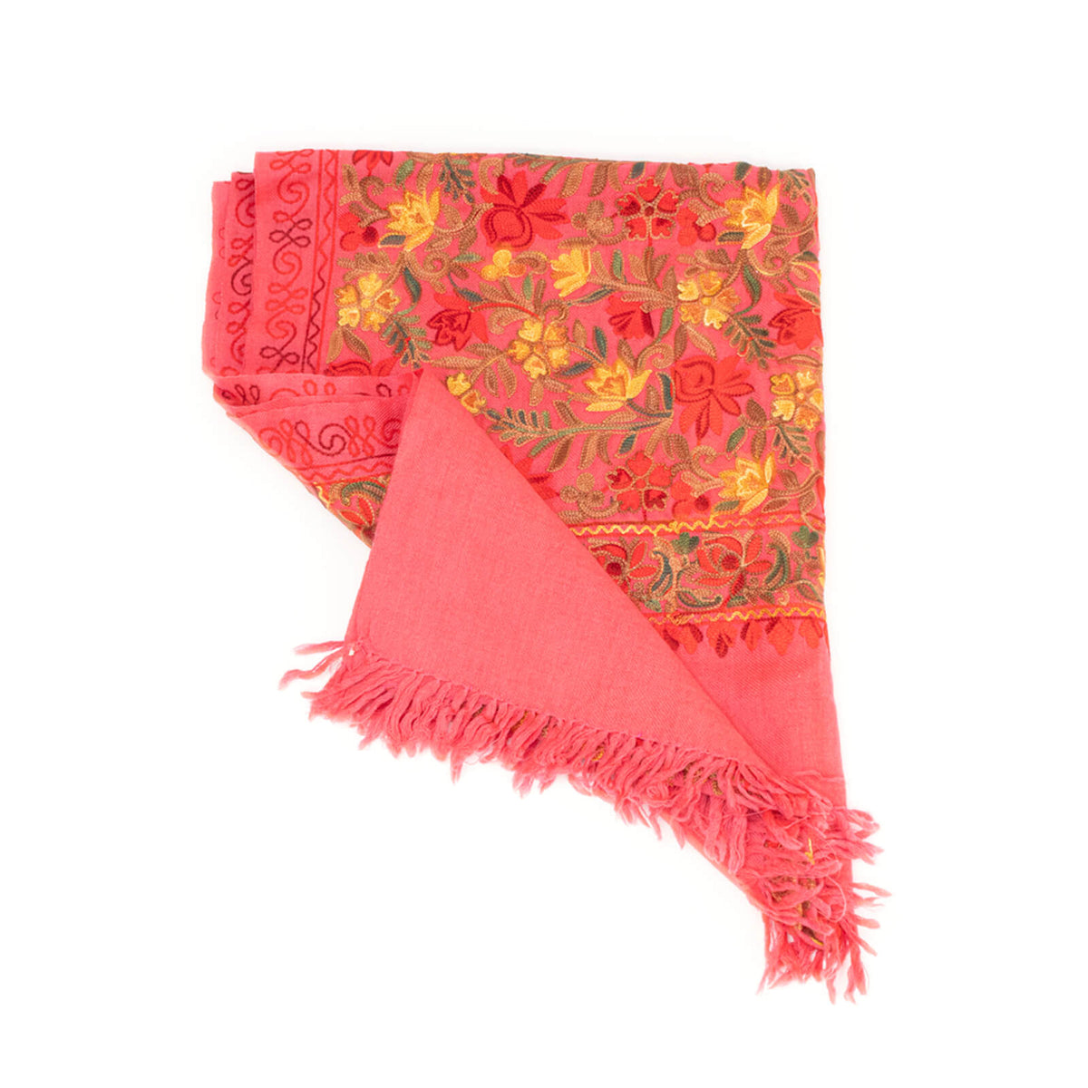 Embroidered Floral Shawl