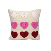 Hand-Crocheted Heart Pillow