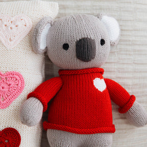 Hand-Knit Valentine Koala
