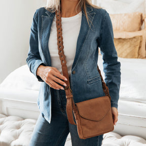 Handcrafted Leather Linked Crossbody Bag