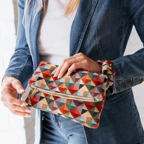 Handmade Kaleidoscope Wristlet Clutch