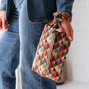 Handmade Kaleidoscope Wristlet Clutch