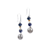 Handmade Lapis & Thistle Charm Earrings