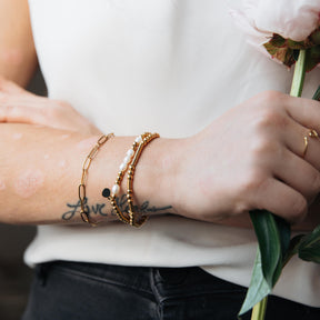 Handmade Morse Code Love Beaded Bracelet