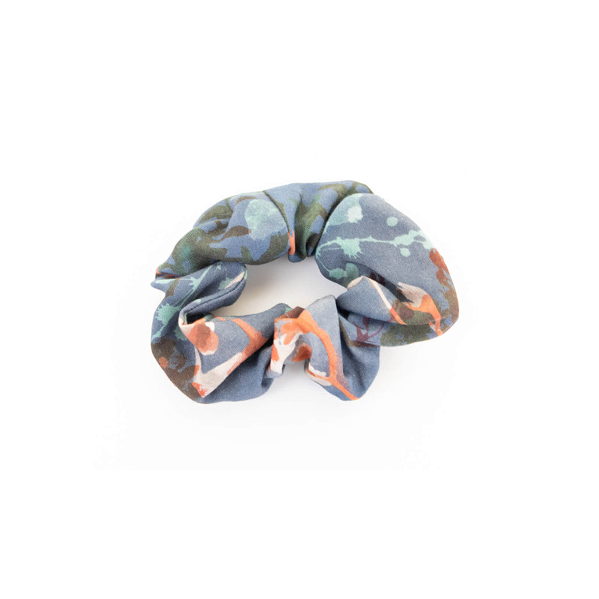 Multicolored scrunchie on a white background