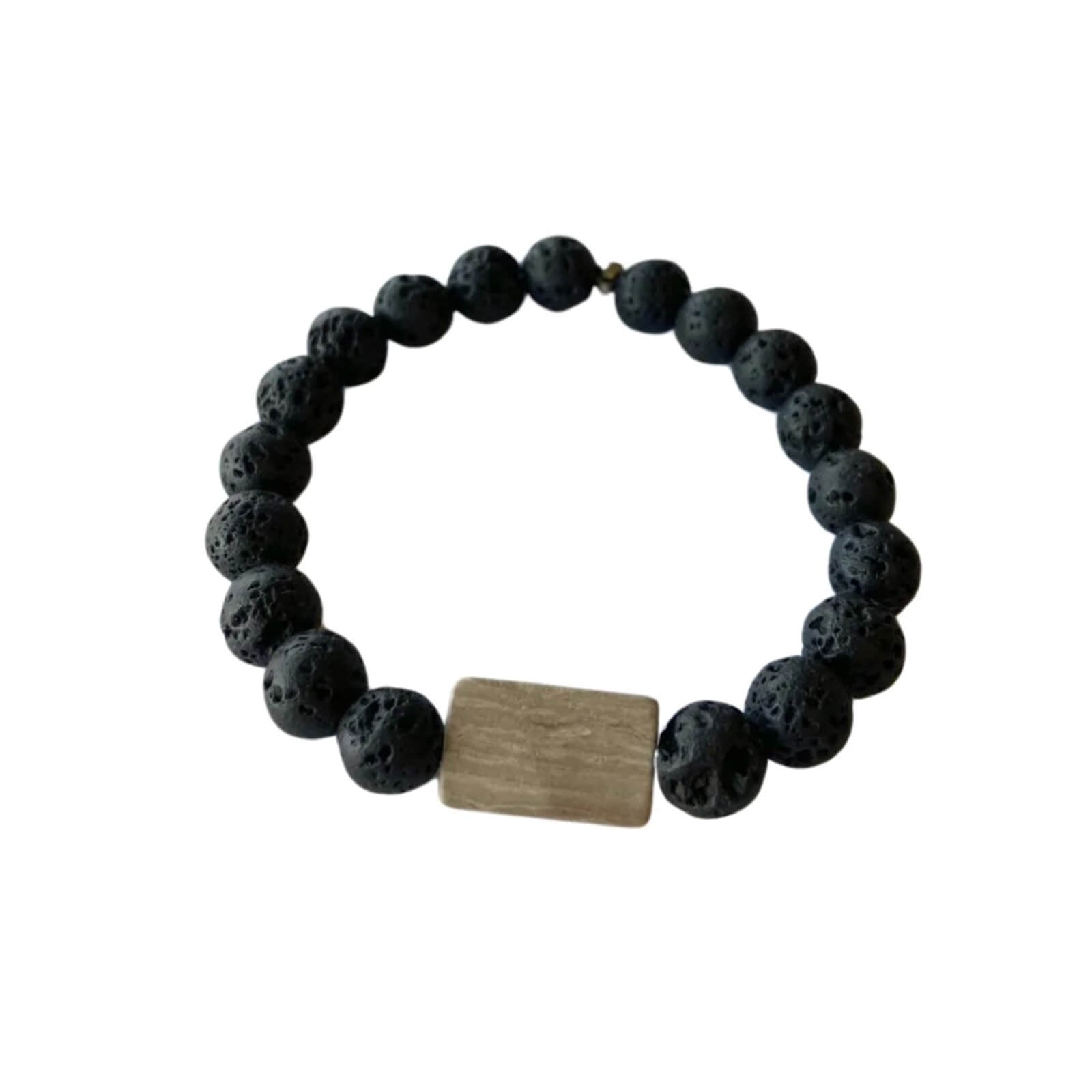 River Stone & Lava Bead Essential Oil Bracelet - Thistle Farms