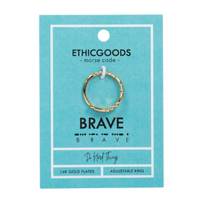 Brave Morse Code Ring