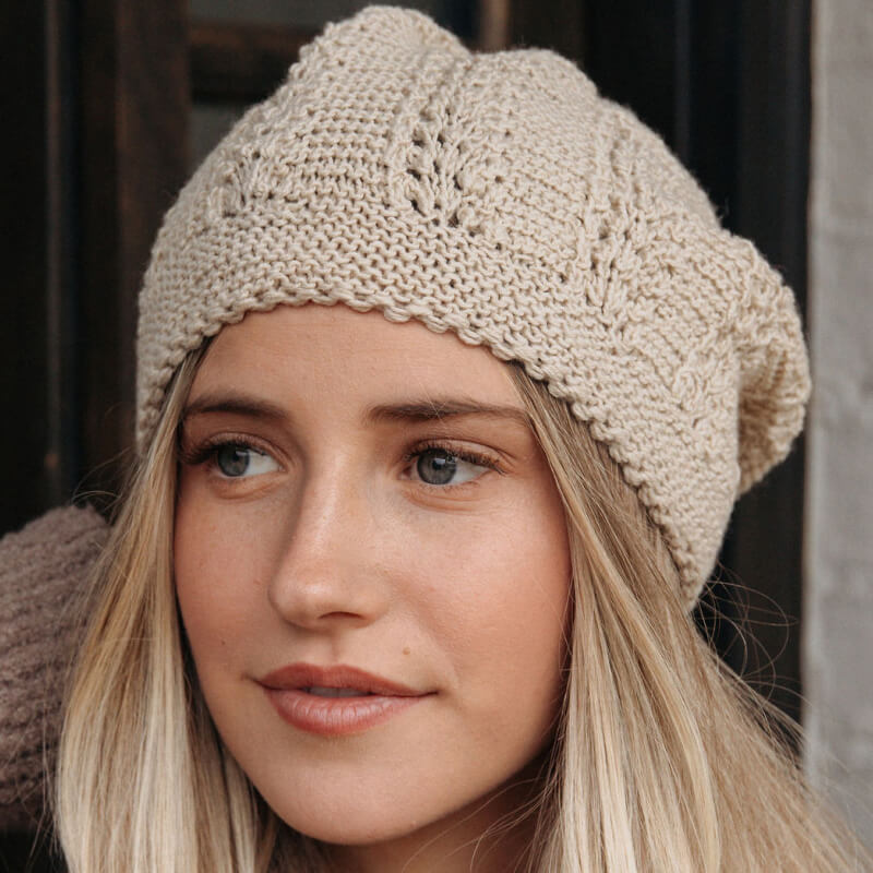 Handknit Cotton Cap