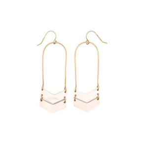 Chevron Ankole Drop Earrings