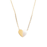 Gold & Pearl Heart Necklace