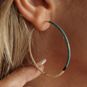 Sky Blue Mala Hoops