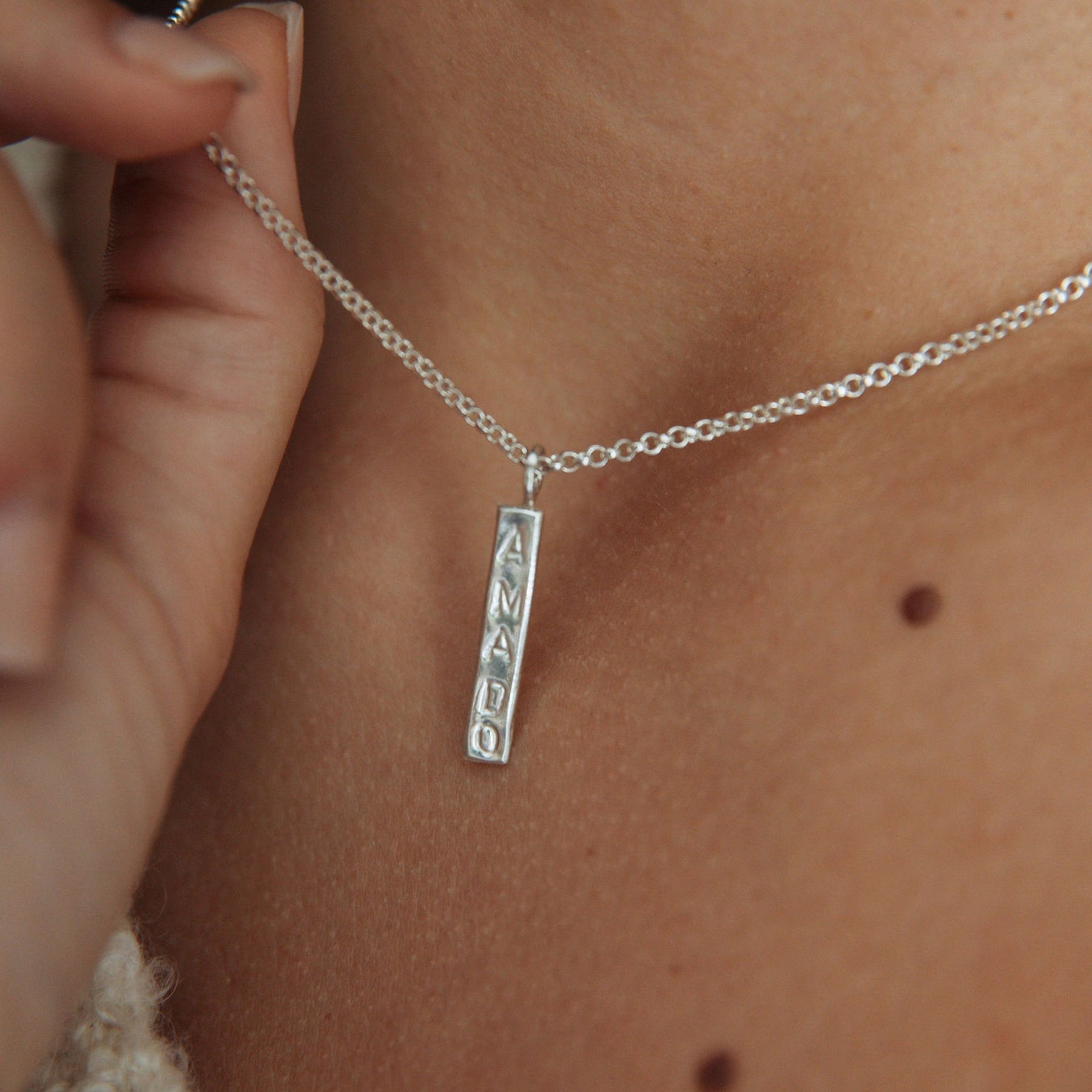 Sterling Loved Pendant Necklace