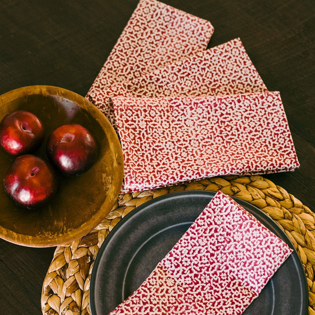 Crimson Napkin Set