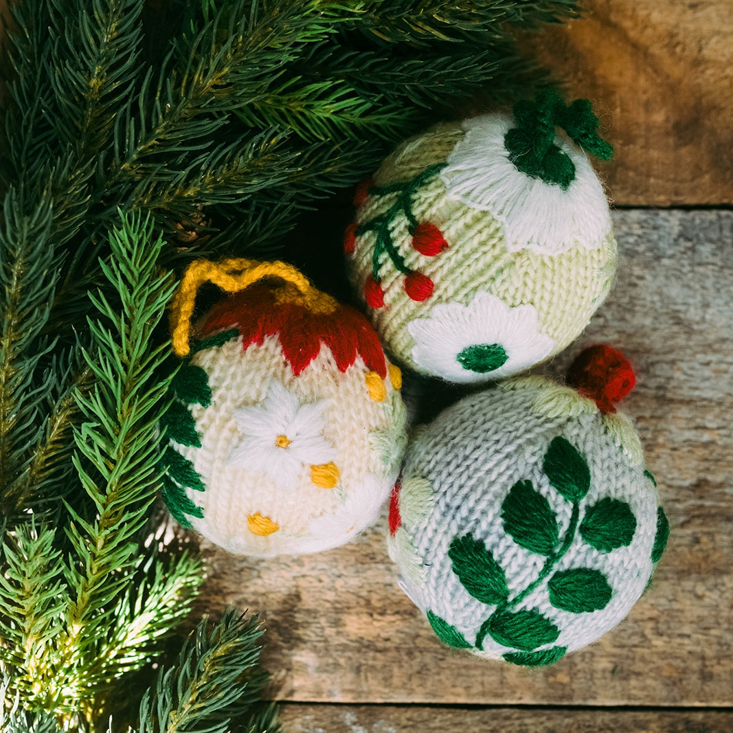 Botanical Embroidered Ornament