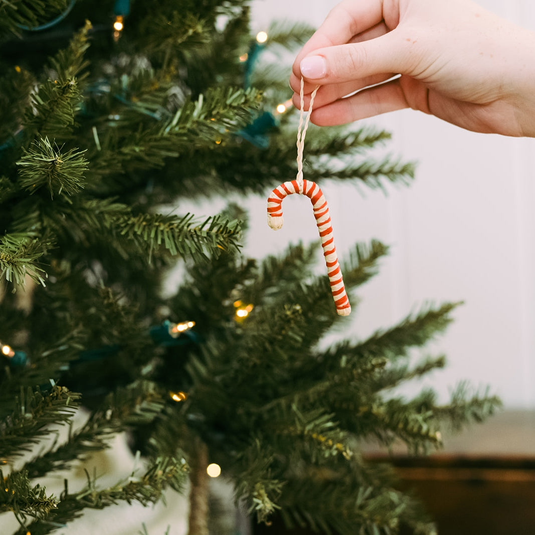 Woven Candy Cane Ornament