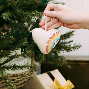 Rainbow Heart Ornament
