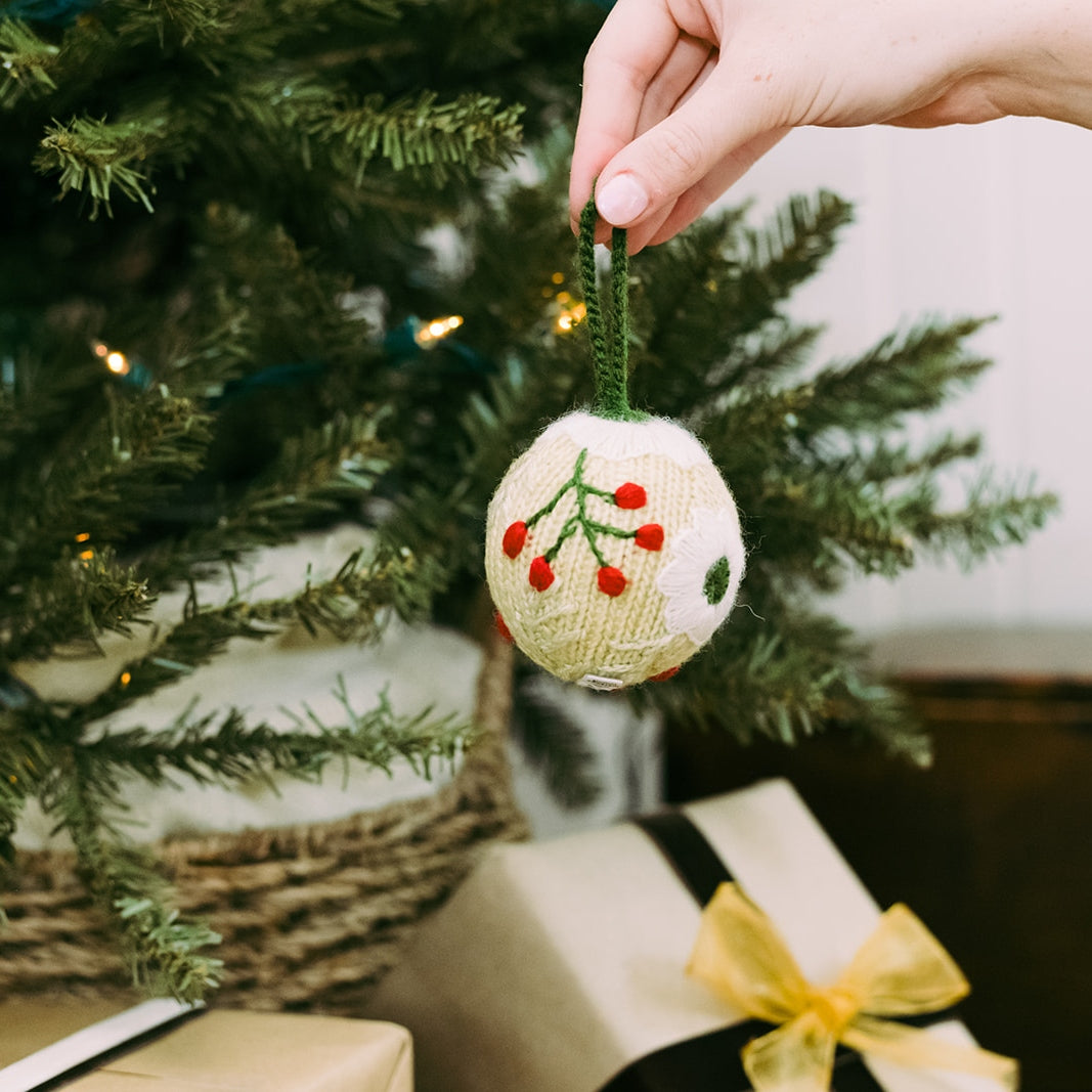Botanical Embroidered Ornament