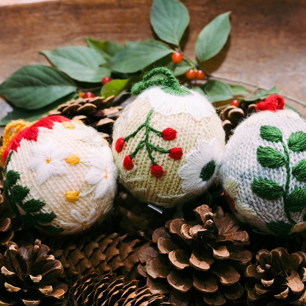 Botanical Embroidered Ornament