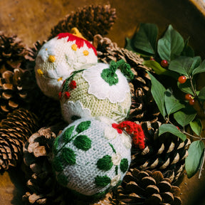 Botanical Embroidered Ornament