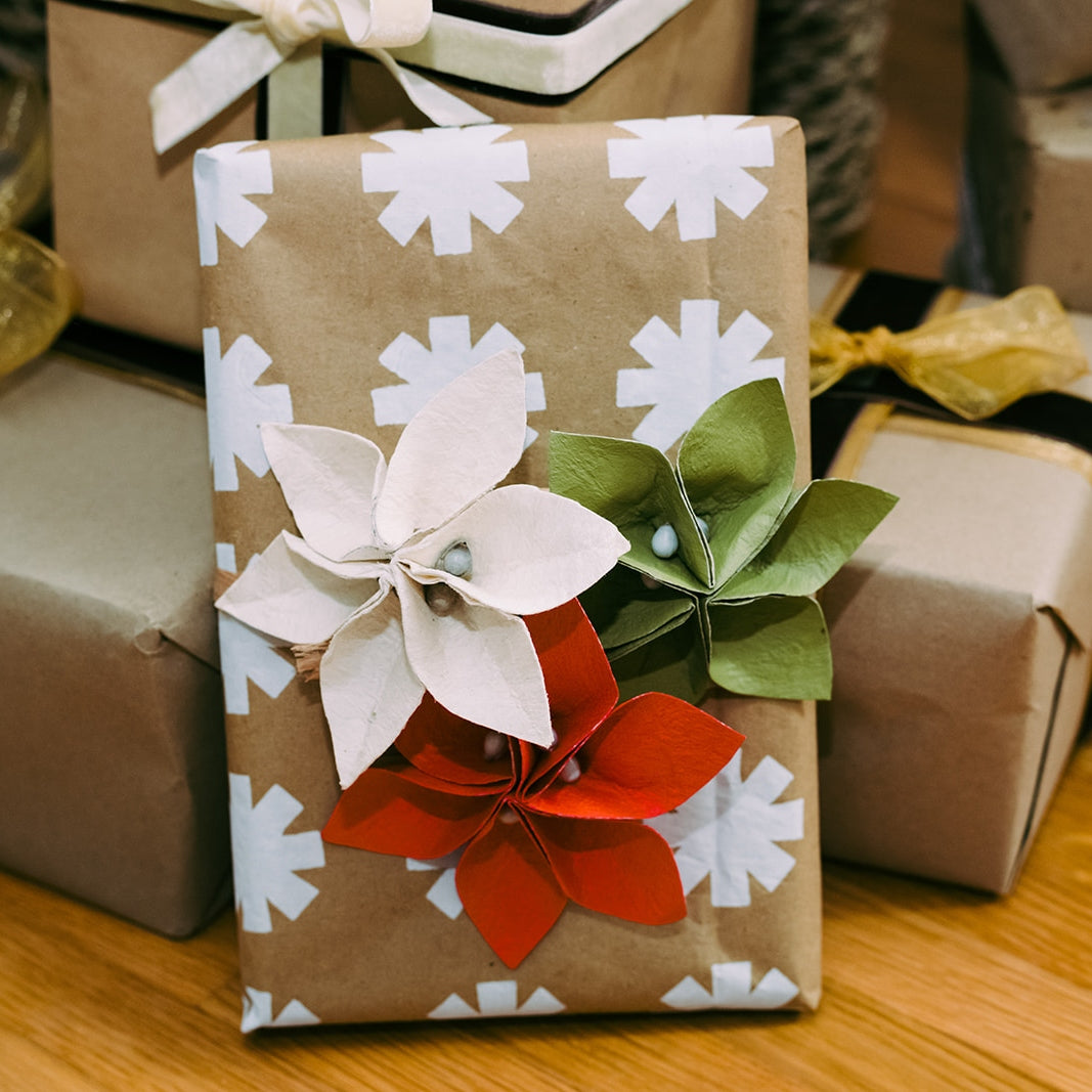 Handprinted Gift Wrap Set