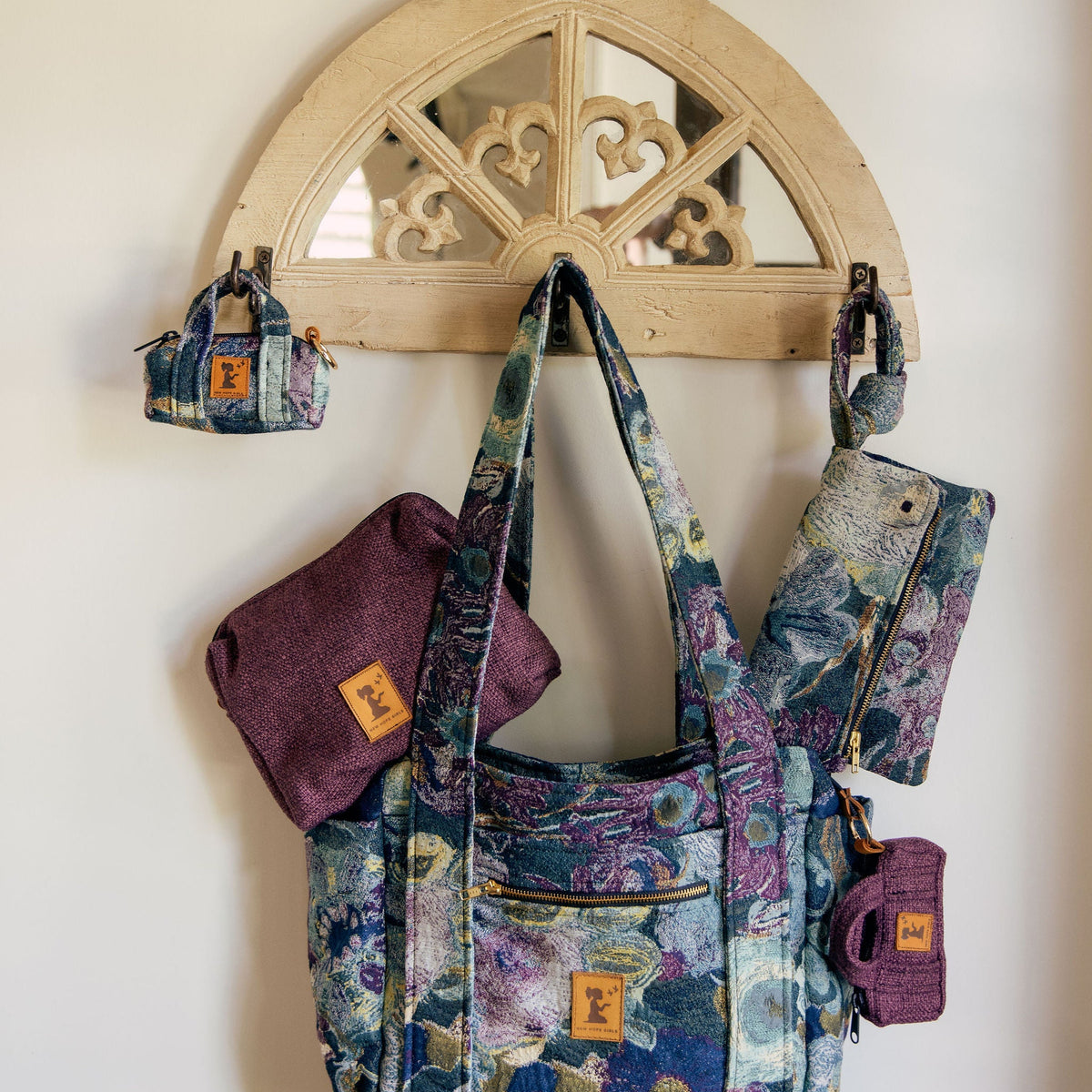 Upcycled Mini Duffle Bag Charm