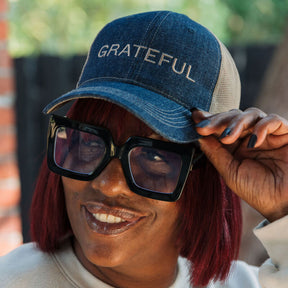 Grateful Denim Trucker Hat