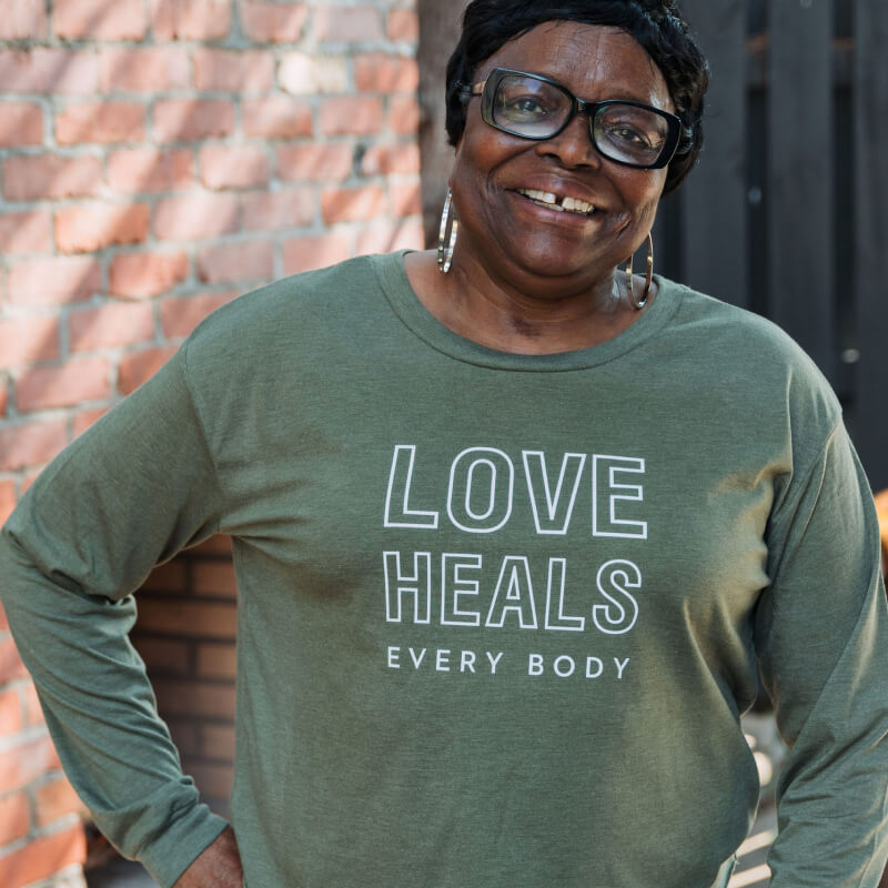 Love Heals Everybody Cropped Long Sleeve