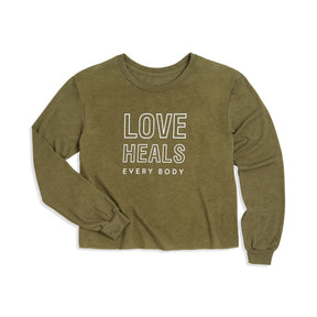 Love Heals Everybody Cropped Long Sleeve