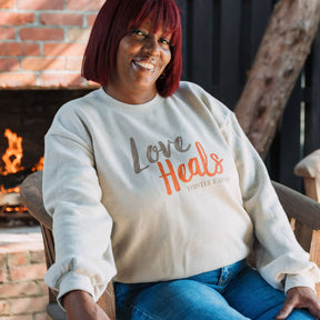 Cream Love Heals Sweatshirt