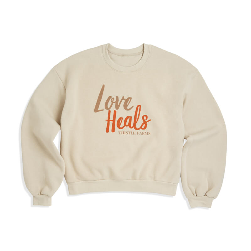 Cream Love Heals Sweatshirt