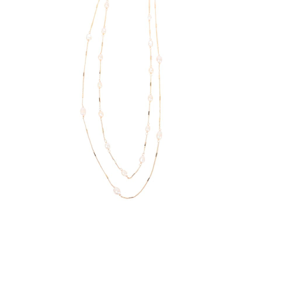 Gold Chain and Pearl Necklace